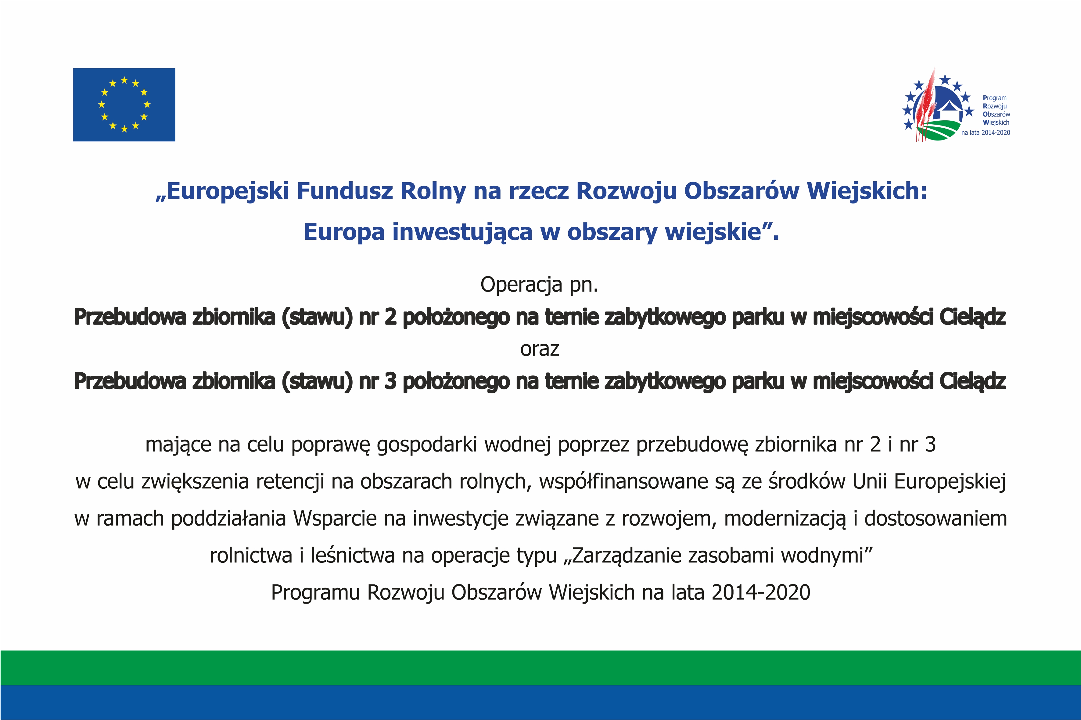 Tablica informująca o dofinansowaniu
